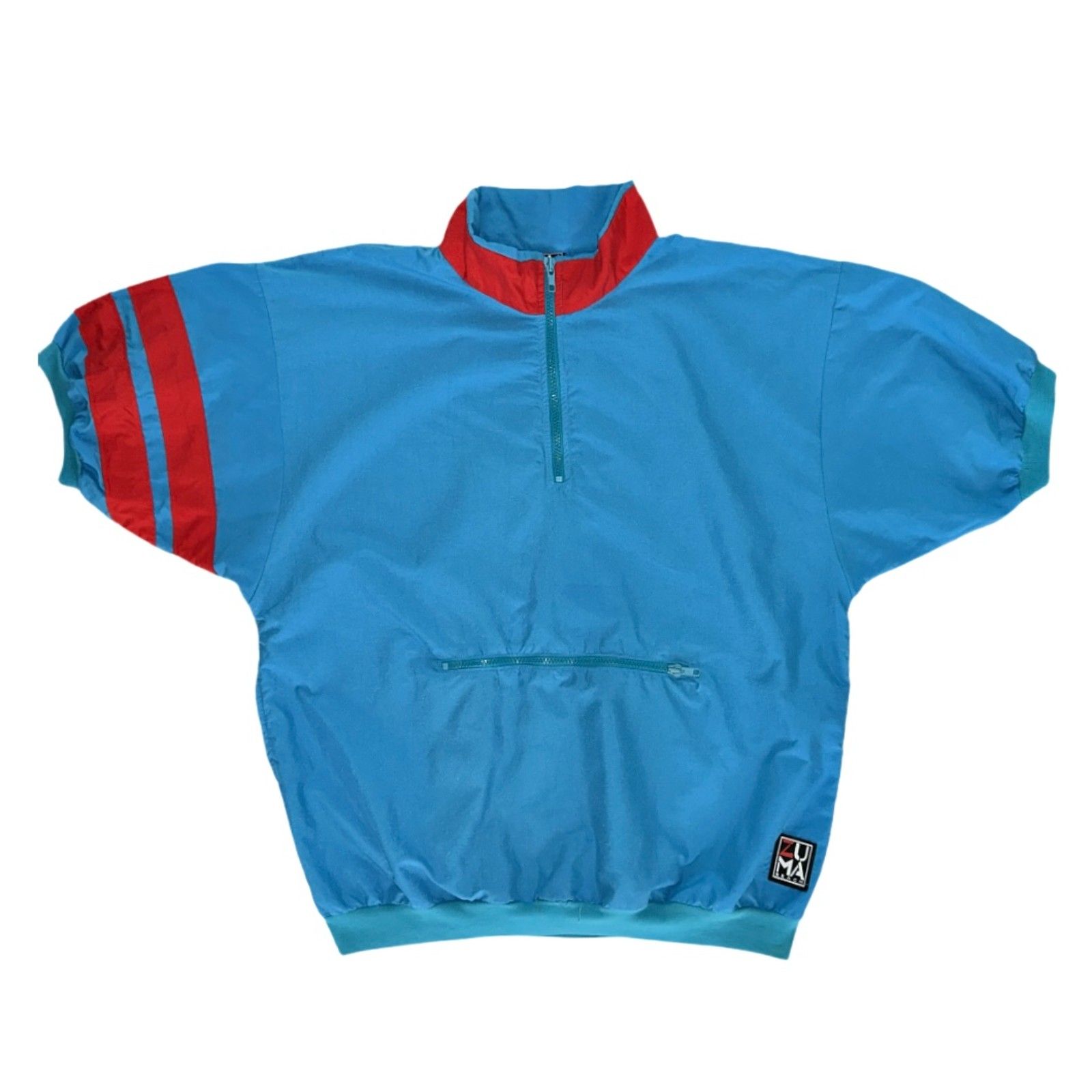 Vtg 80s 90s Zuma Beach Malibu 1/4 Zip Anorak Windbreaker Jacket Usa Made